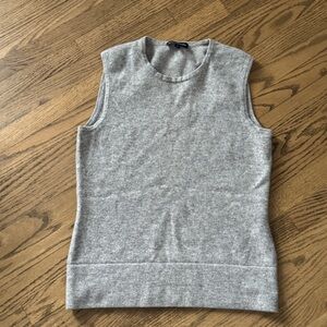 Magaschoni Light Gray Cashmere Knit Top